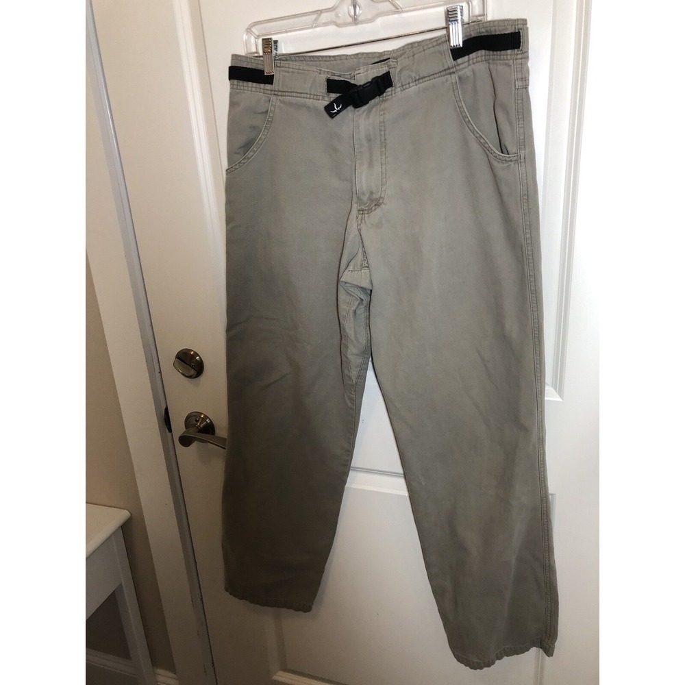 Prana Pants Mens Large Tan Breath Hiking Belted Cargo Utility Outdoors Work - Picture 2 of 9